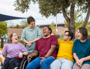Group of smiling people