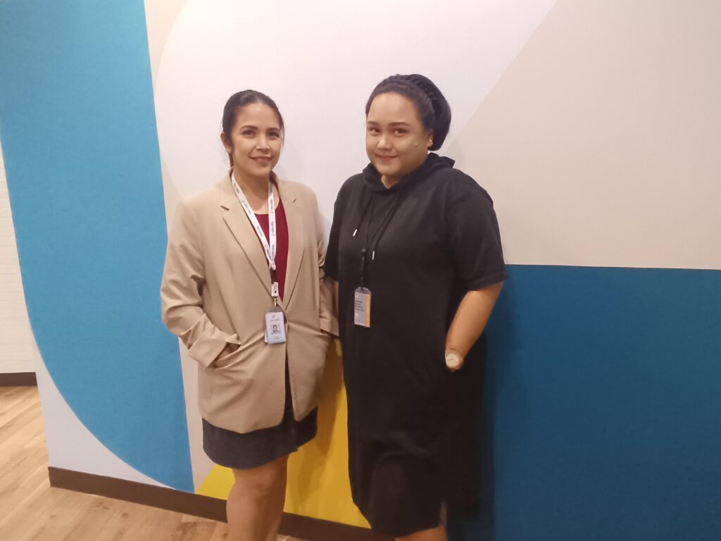 Two members of the Clarvida Manila Service Management team